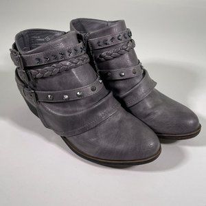 Rampage Grey Ankle Boots Booties Terrain Style WS8399B Size 8